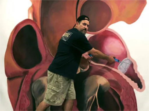 Boston Scientific Convention Center 3D chalk art