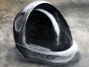 Tesla Starman newscast teaser 3D helmet