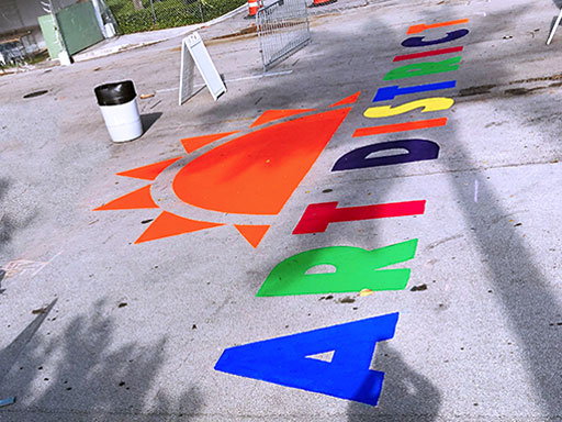 Sunfest Arts District pavement art