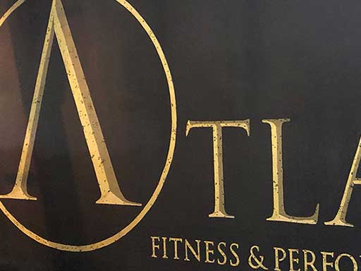 Detail of Atlas Fitness and Performance logo wall mural