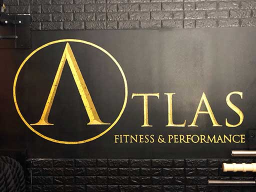 Atlas Fitness and Performance logo wall mural