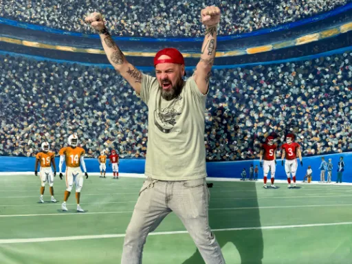 Interactive Wall-to-Floor 3D artwork for the 2026 College Football Playoff Playlist Live! concert.