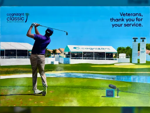 Puzzle artwork on 150 squares for 2026 Cognizant Classic Golf Tournament at PGA National.