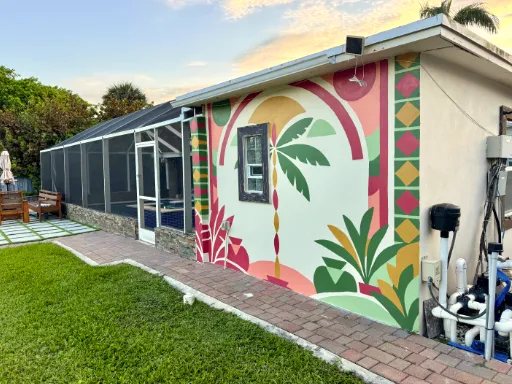 Wall mural for short term rental property.