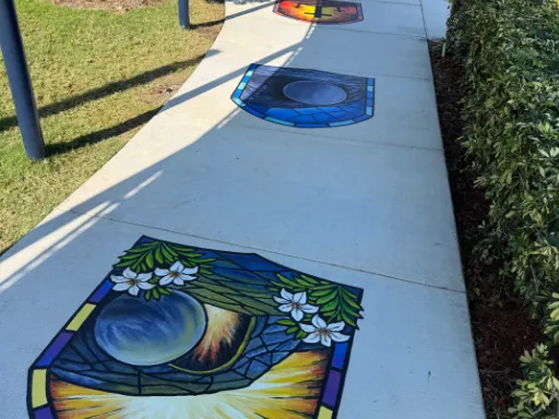 Painted artwork to celebrate Holy Week 2026 for St. Mark's Episcopal School.