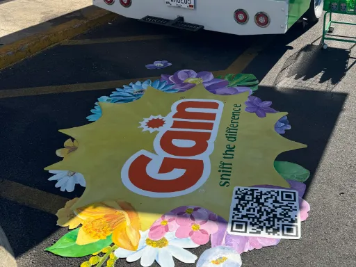 Painted artwork to celebrate National Laundry Day with Gain detergent.
