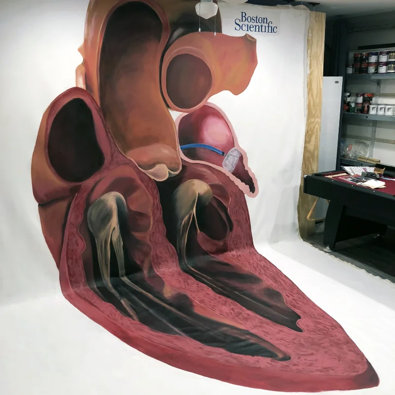 Boston Scientific Convention Center 3D chalk art skew.