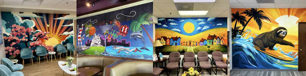 Mellow Monkey Art wall mural samples